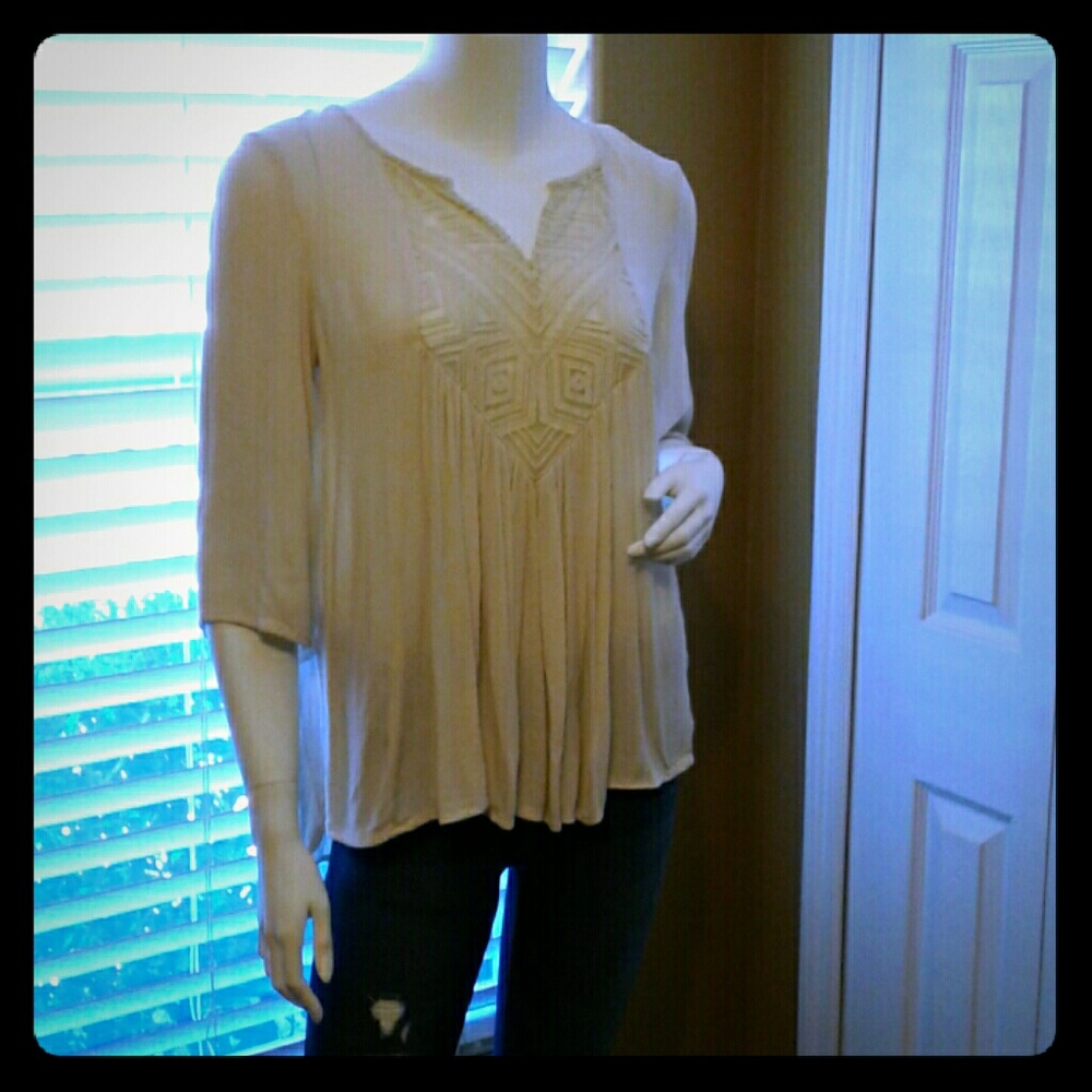 Cream boho top